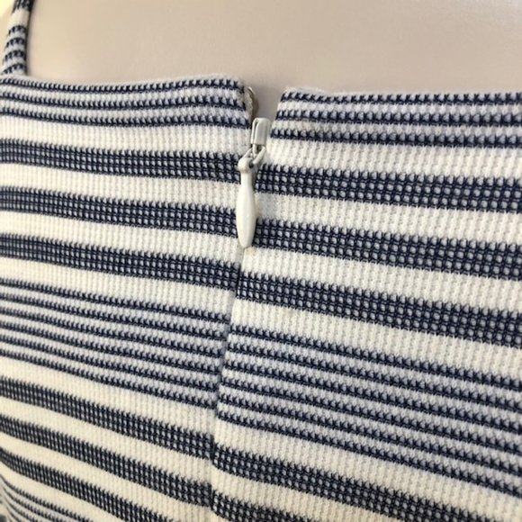Banana Republic Striped Midi Dress - Blue and White - Picture 2 of 6